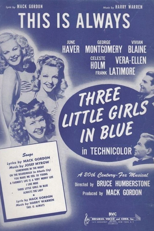 Three Little Girls in Blue Póster
